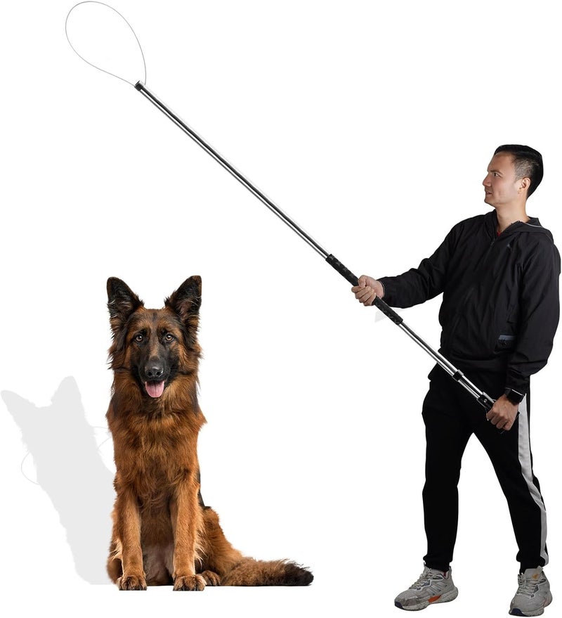 Smarkey 60"-92" Animal Catch Pole Wildlife Control Tool Noose Holder Net Kit for Dogs Feral Cat Raccoons Hog Pig Fox Coyote Bulldog Wolf Goat Lizards Boar Bichon Calf Piglet Gator - Image 1
